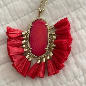 Kendra Scott Betsy Necklace - Red Mother of Pearl - Like New!